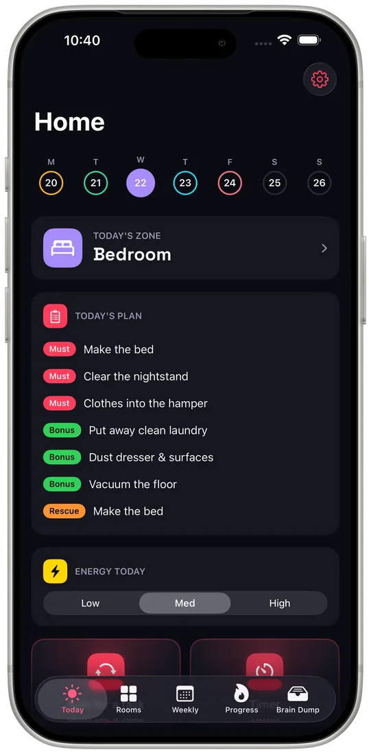 Today's room and plan